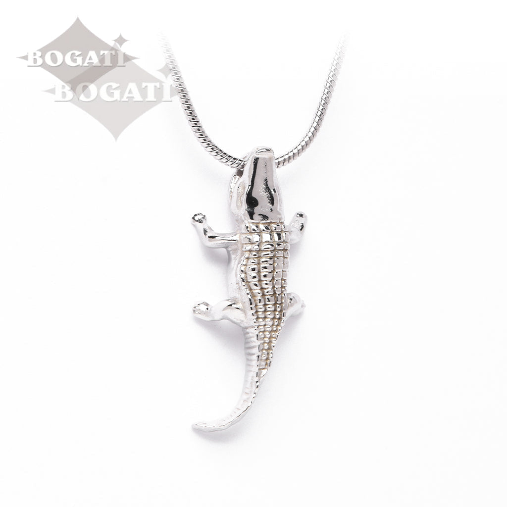 J-157 - Alligator Pendant With Chain