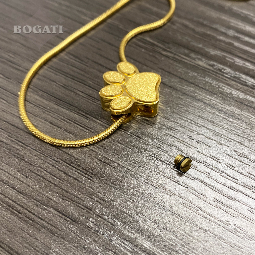 J-158 - Mini Paw - Pendant with Chain