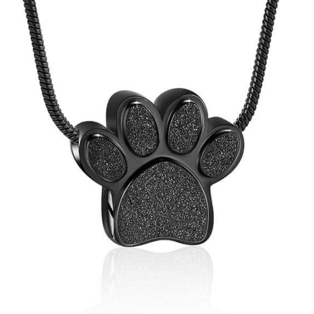 J-158 - Mini Paw - Pendant with Chain - Black