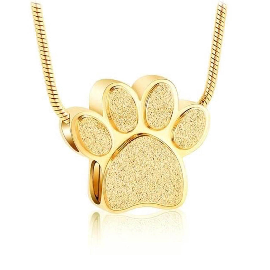 J-158 - Mini Paw - Pendant with Chain - Gold