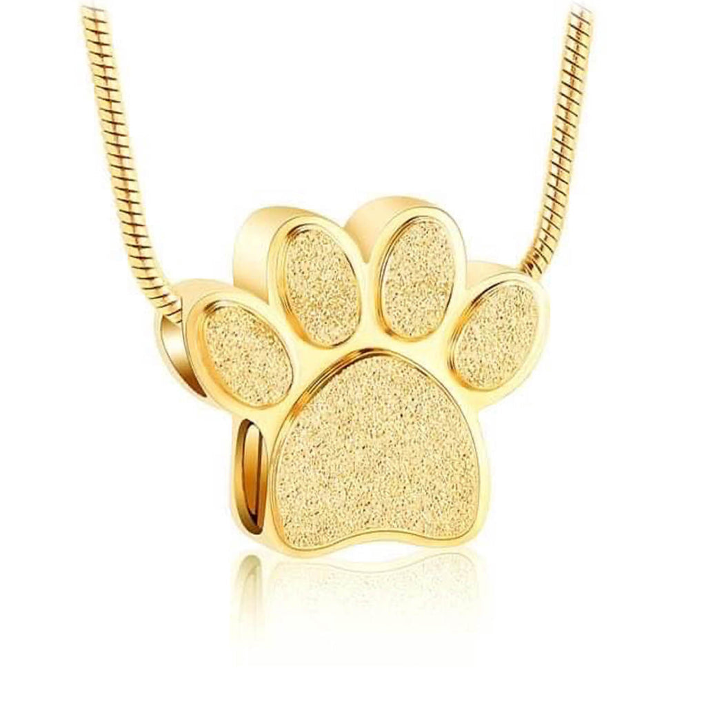 J-158 - Mini Paw - Pendant with Chain - Gold