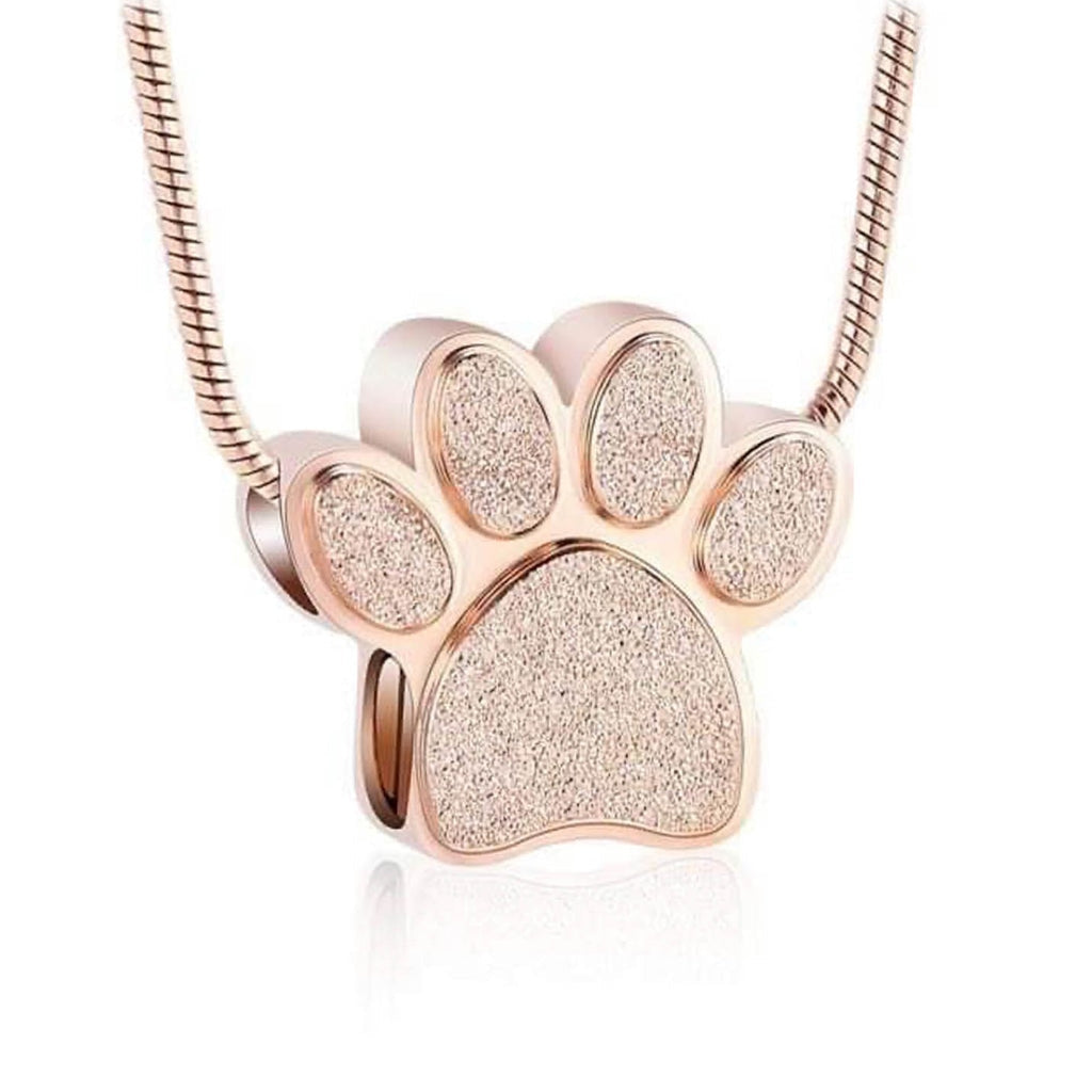J-158 - Mini Paw - Pendant with Chain - Rose Gold