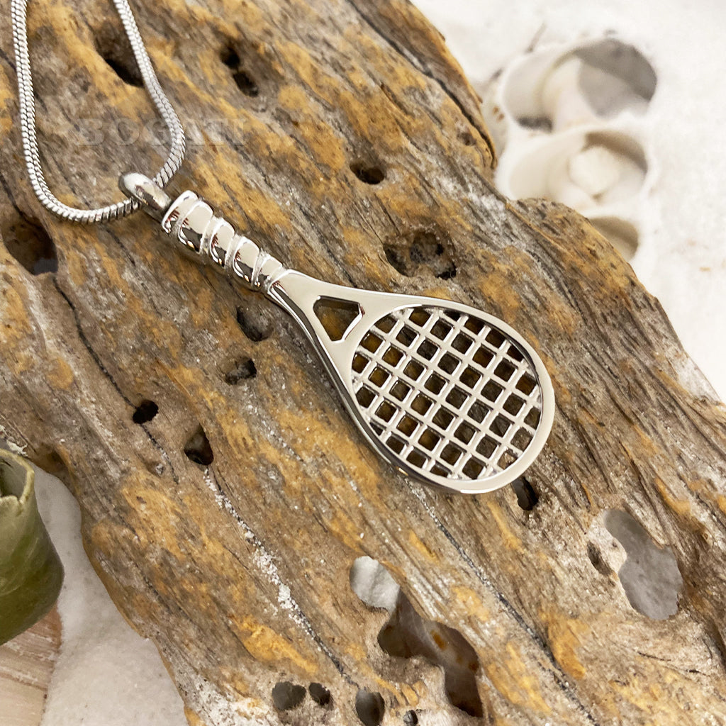 J-1640 - Tennis Racket - Pendant with Chain