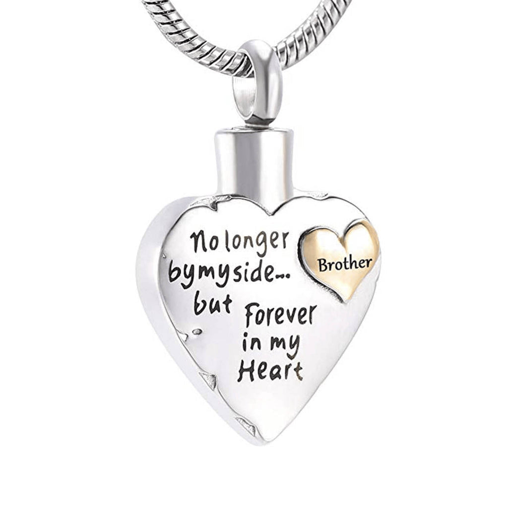J-1926 - Brother Heart - Silver-tone - Pendant with Chain