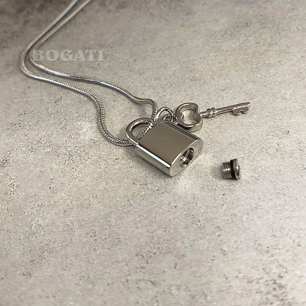 J-197 - Lock And Key ~Pendant With Chain