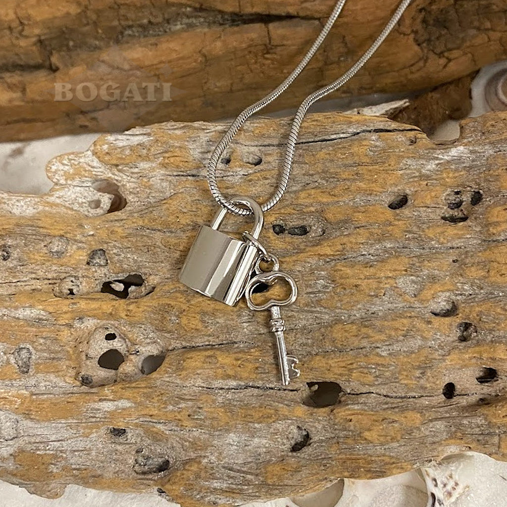 J-197 - Lock And Key ~Pendant With Chain