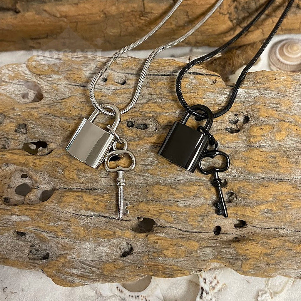 J-197 - Lock And Key ~Pendant With Chain
