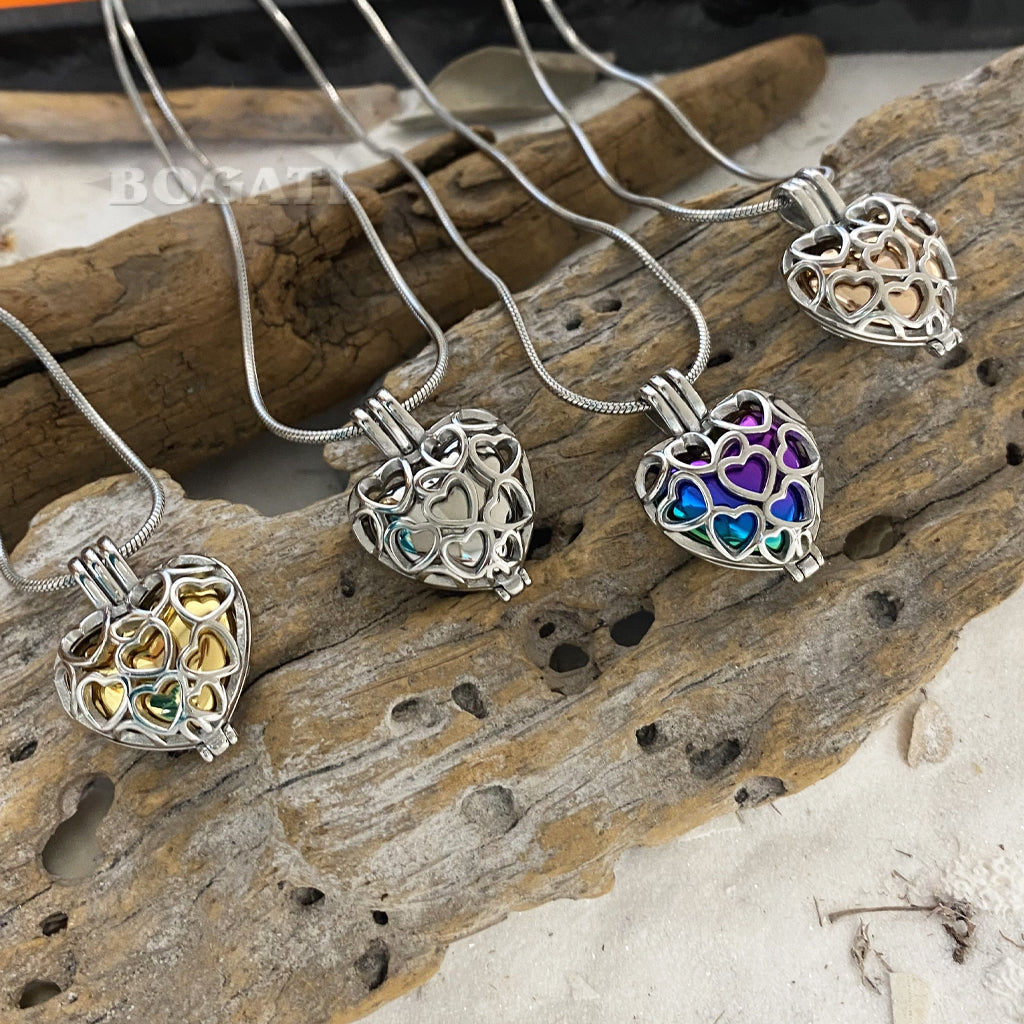 J-2080 - Heart Locket Pendant With Chain