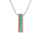 J-222 - Paw cylinder - Pendant with Chain - Rainbow