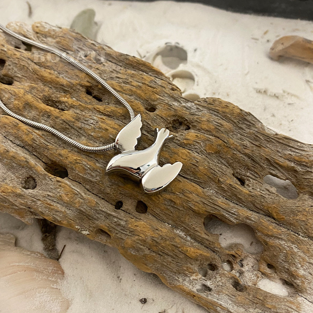 J-2260 - Dove in Flight - Pendant with Chain