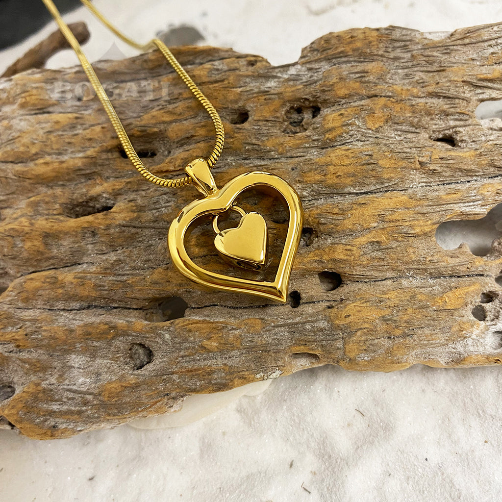 J-269 - Heart Charm - Pendant with Chain