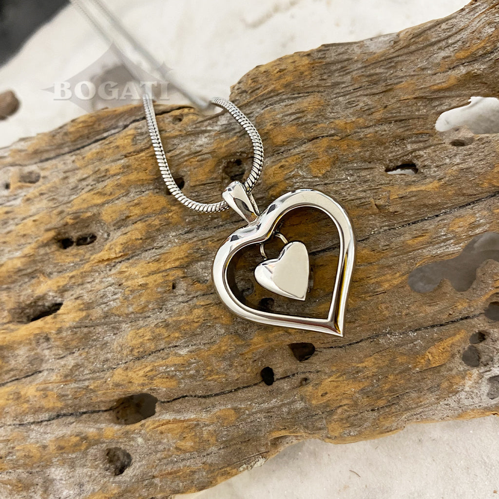 J-269 - Heart Charm - Pendant with Chain