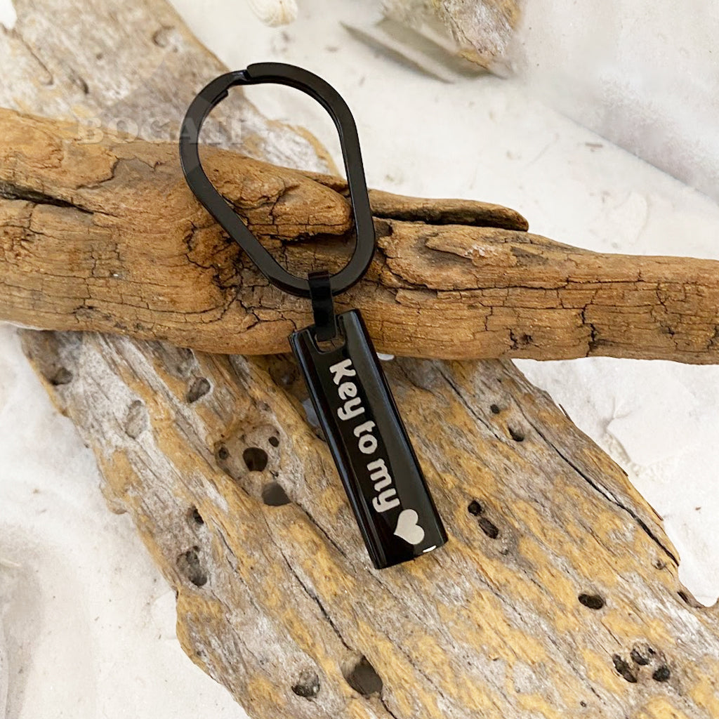 J-411 - Cylinder Bar Keychain Key To My Heart