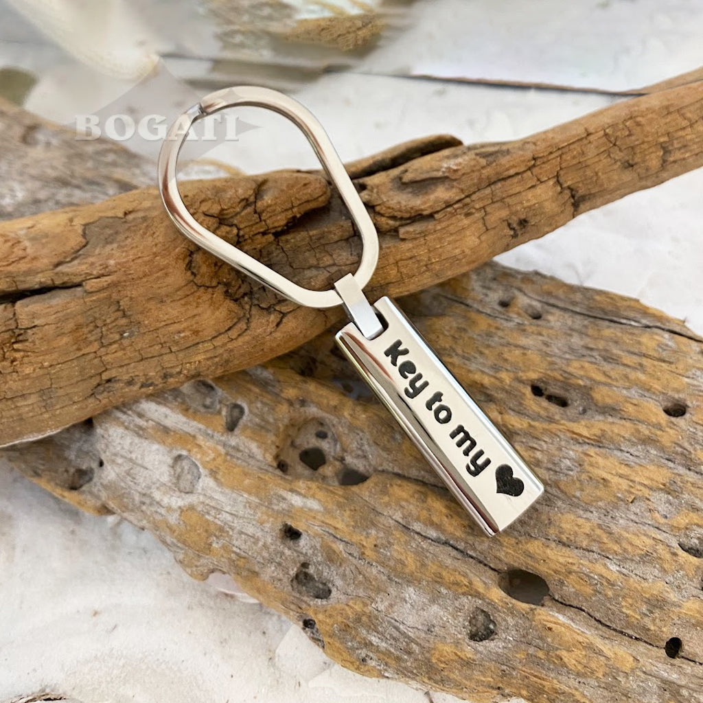 J-411 - Cylinder Bar Keychain Key To My Heart