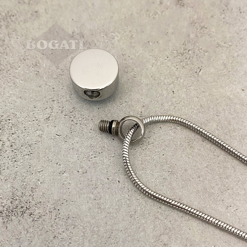 Stone Moon drop - Cremation Pendant - how to open it