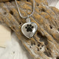 J-504 - Heart with Single Paw Print - Pendant with Chain