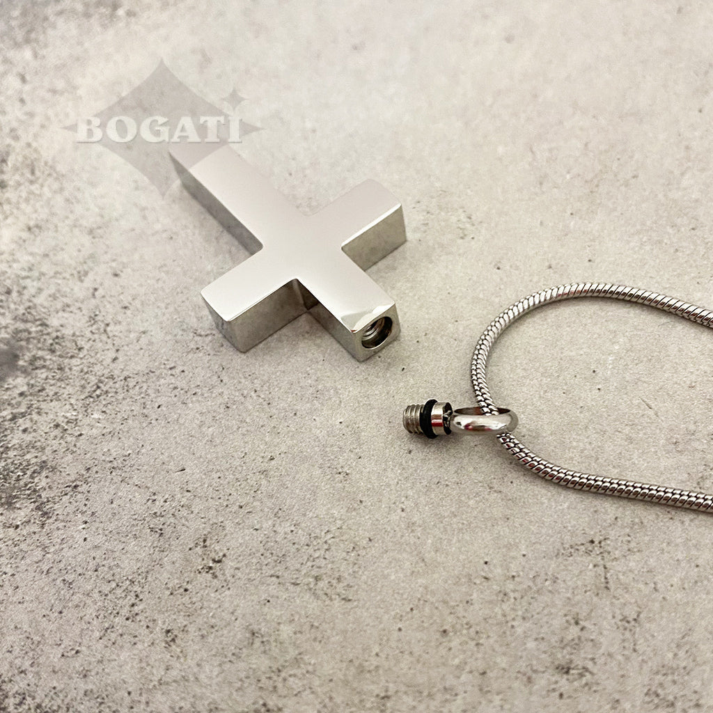 J-785 Cross with Pawprint - Pendant with Chain