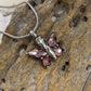 J-7948 - Cut Glass Butterfly - Pendant with Chain