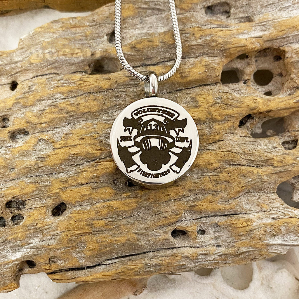 J-958 - Volunteer Fire Department Emblem- Pendant with Chain