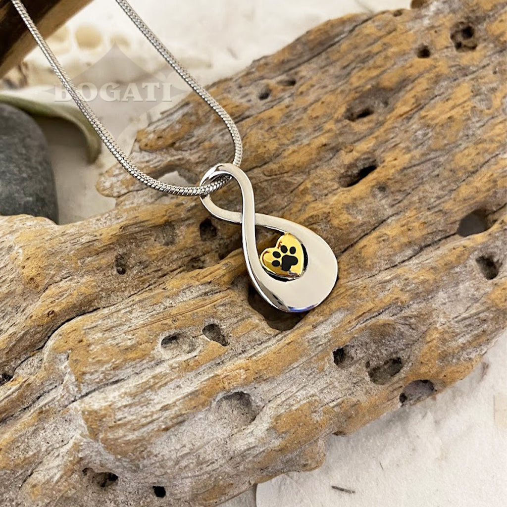 J-990 - Infinity Symbol with Heart and Paw Print
