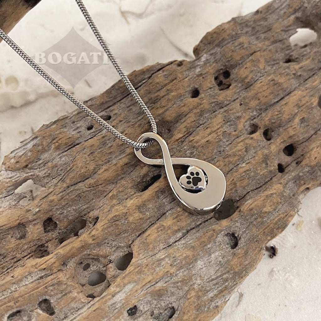 J-990 - Infinity Symbol with Heart and Paw Print