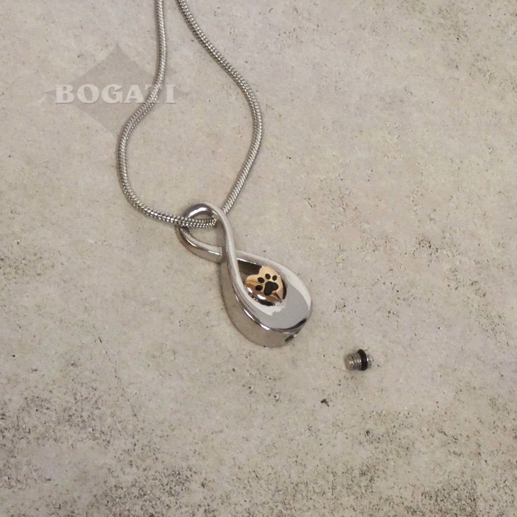 J-990 - Infinity Symbol with Heart and Paw Print