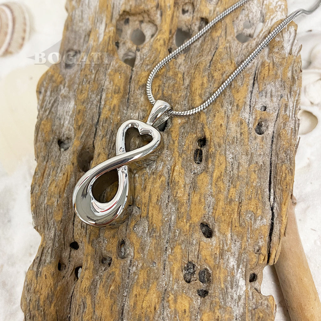 J-994 - Infinity with Heart - Pendant with Chain