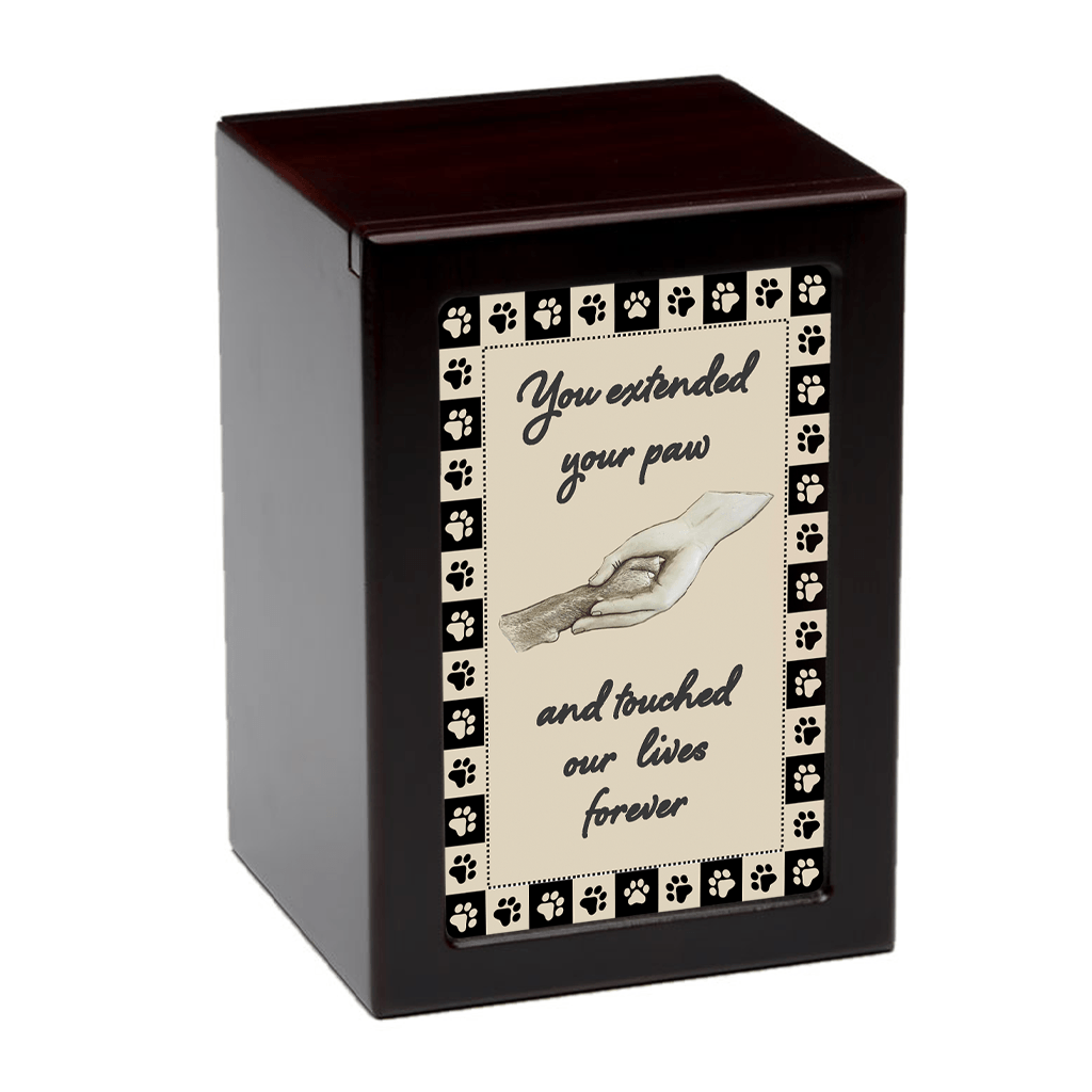 LARGE PY06 Photo Frame Urn - Dog Handshake
