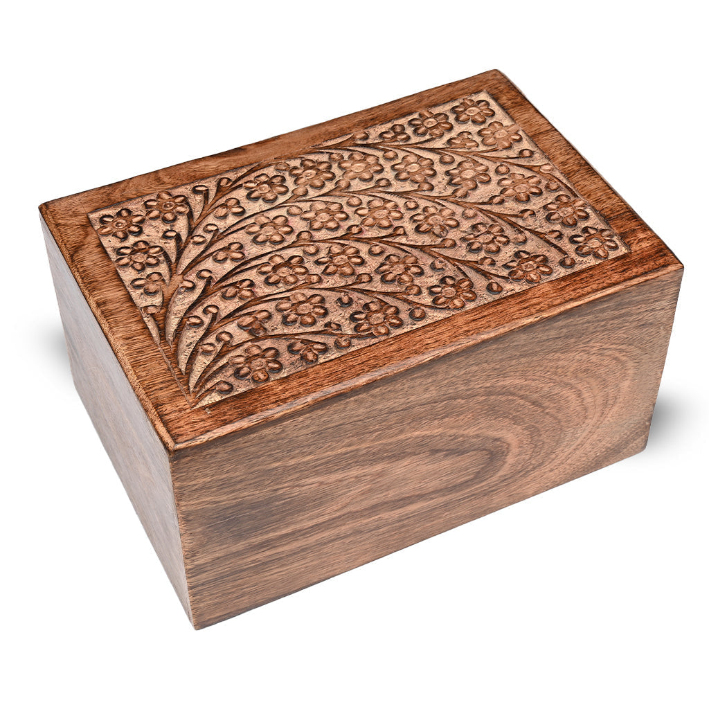 IMPERFECT SELECTION- ADULT / XL Mango wood Urn -2820 - Tree of Life