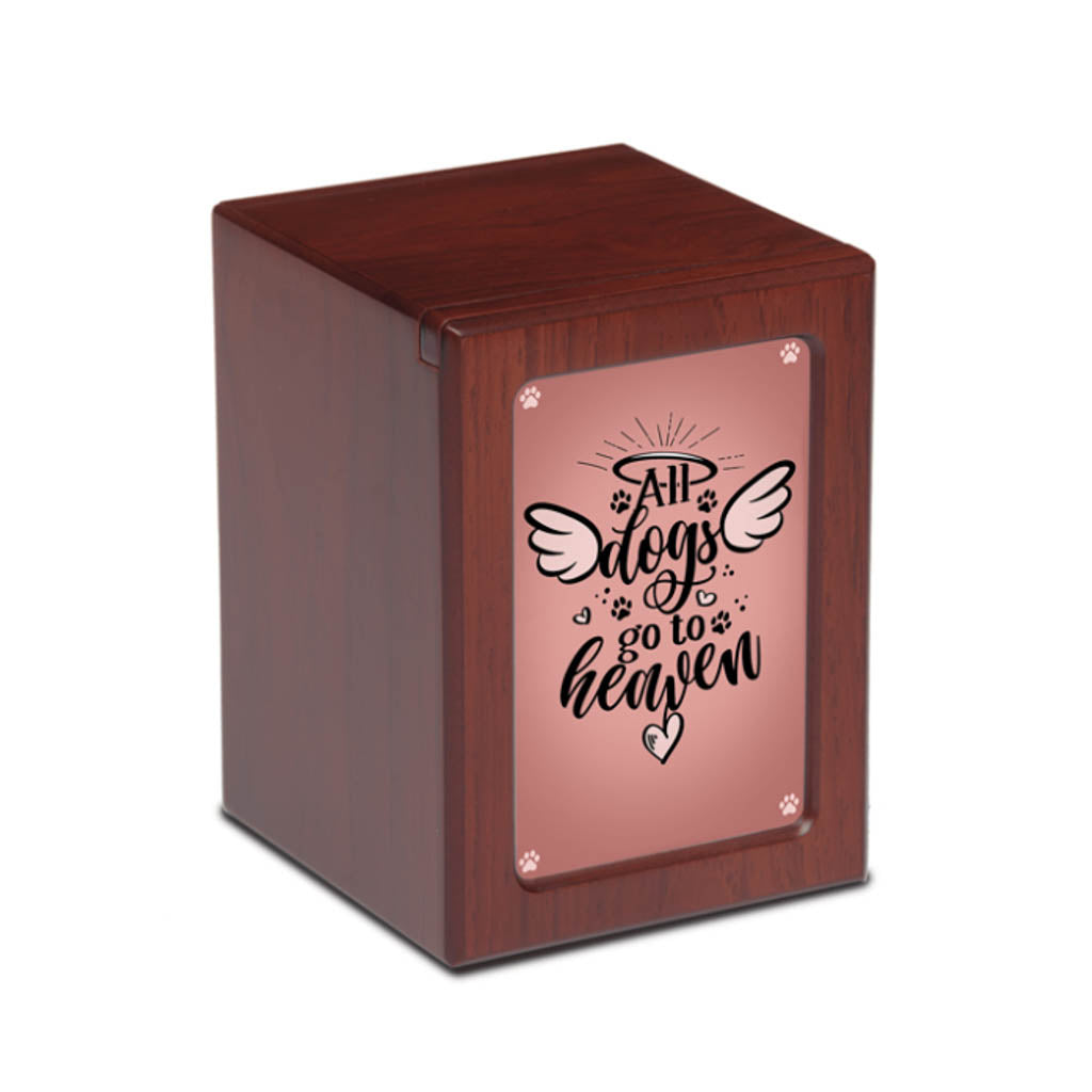 SMALL PY06 Photo Frame Urn - All dogs Go to Heaven