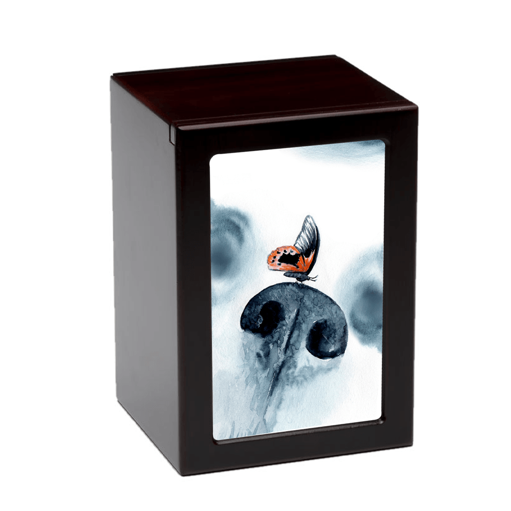 LARGE PY06 Photo Frame Urn - Dog Nose and Butterfly