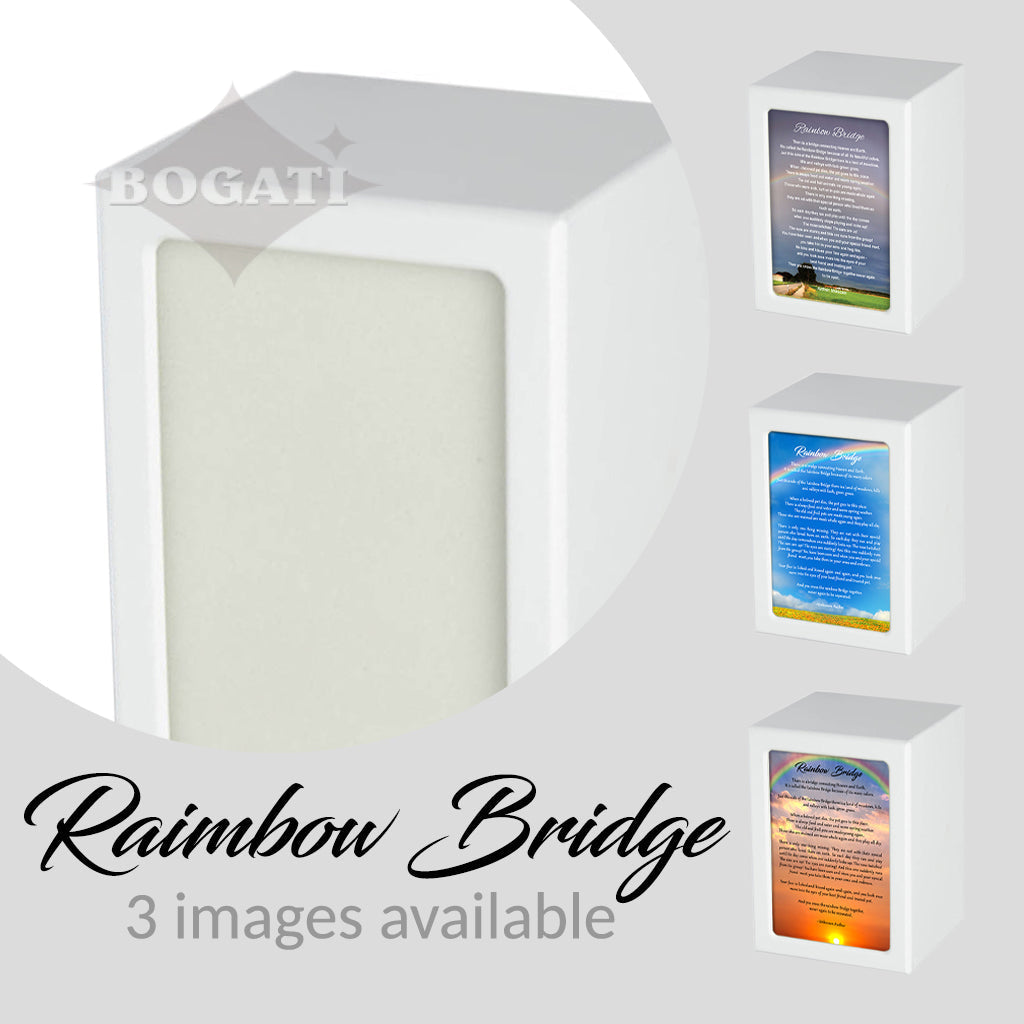 LARGE Photo Frame urn -PY06- Rainbow Bridge White
