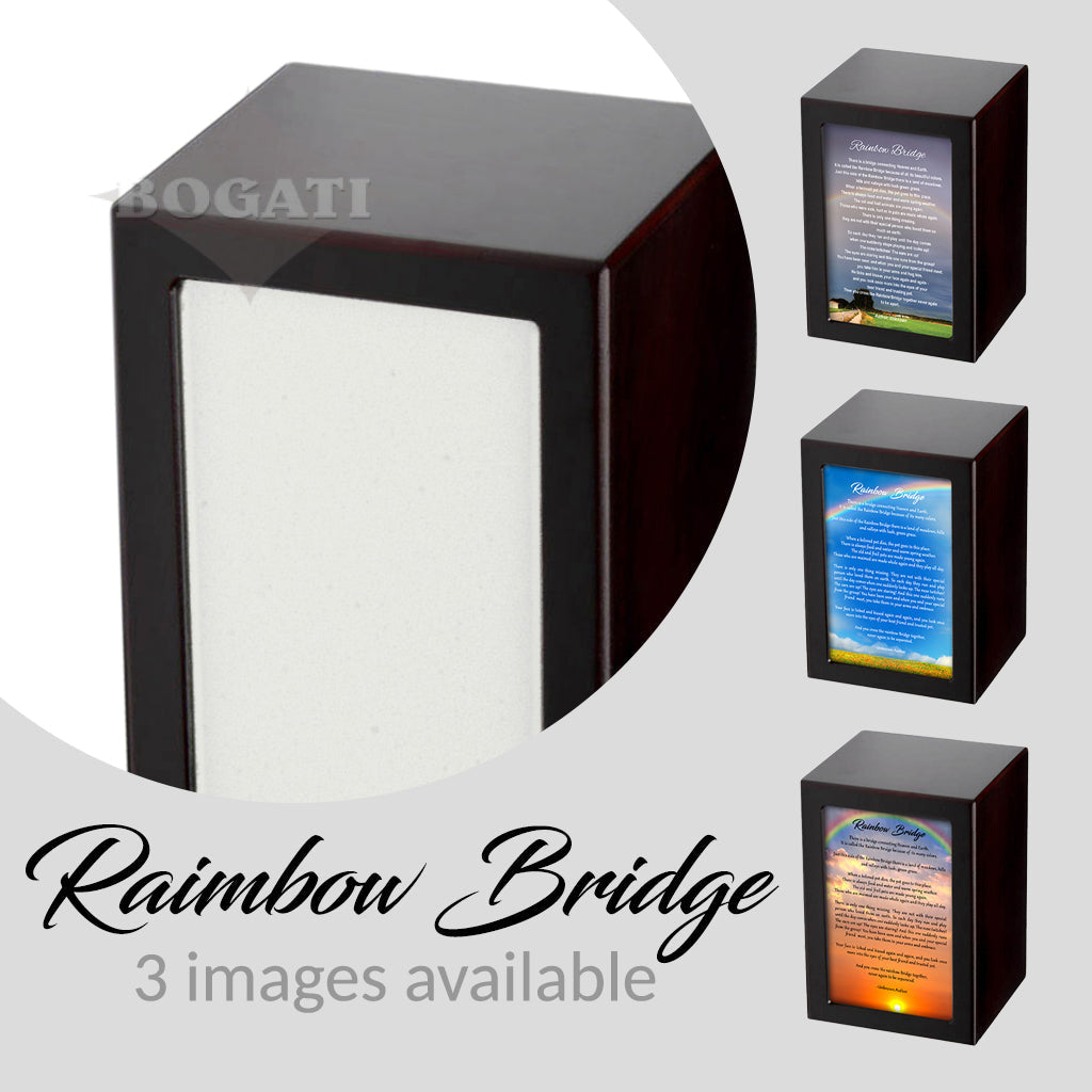 LARGE Photo Frame urn -PY06- Rainbow Bridge Dark Cherry