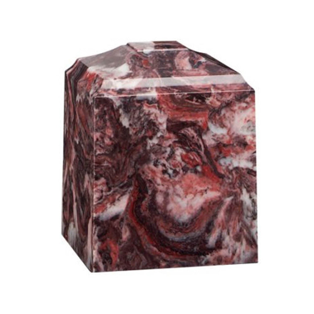SMALL Cube Cultured Marble Fire Rock