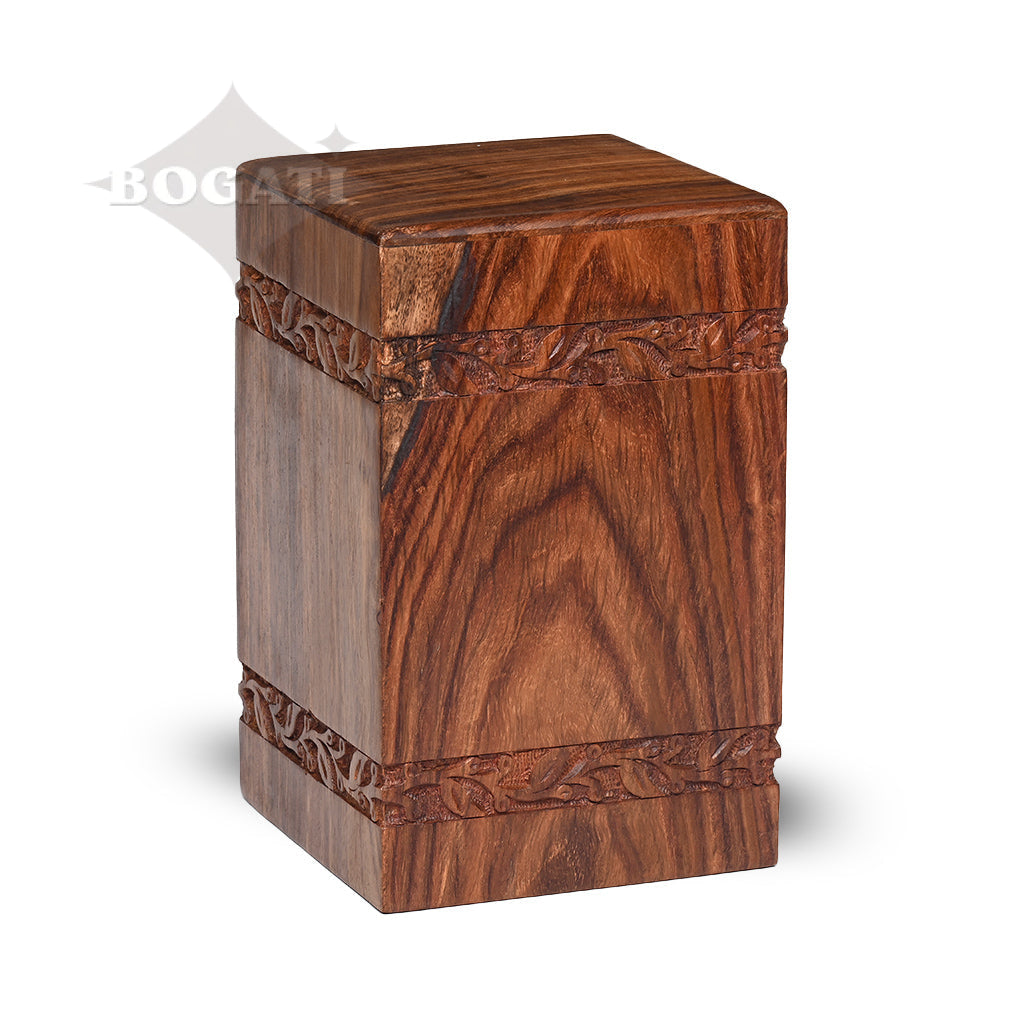 IMPERFECT SELECTION - ADULT - Rosewood Tower Urn -2733- Border w/blank panels