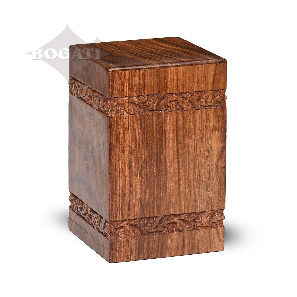 IMPERFECT SELECTION - ADULT - Rosewood Tower Urn -2733- Border w/blank panels