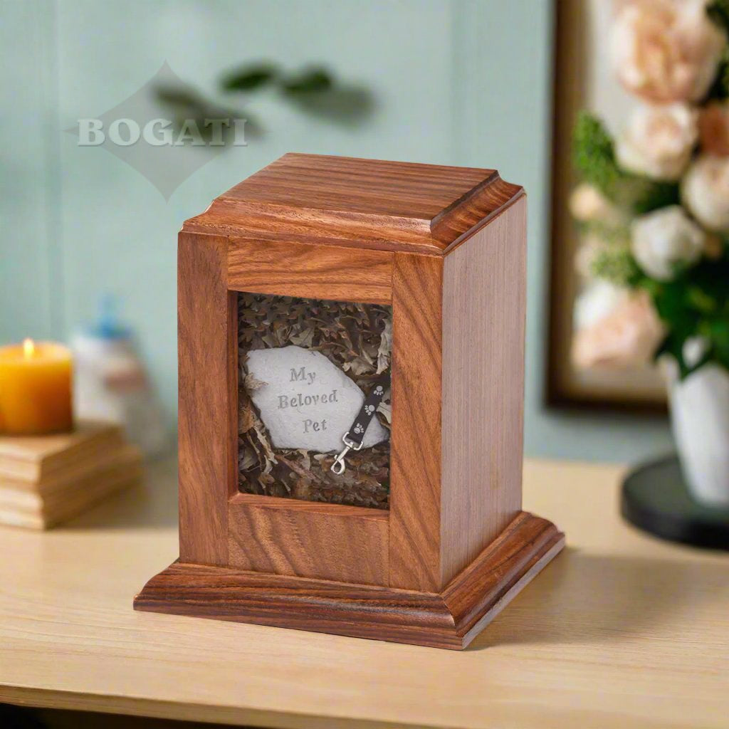 SMALL - Rosewood -518- Vertical Photo Frame Urn - Case of 12
