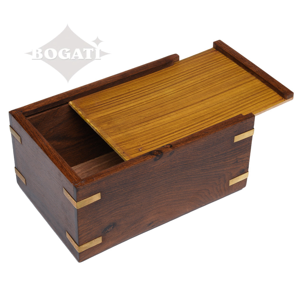 IMPERFECT LARGE - Rosewood Pet Urn RW-PP with Brass Paws and Corners