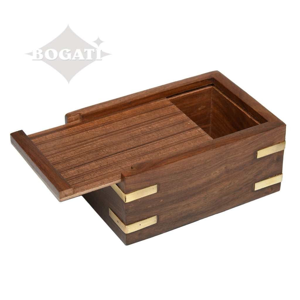 IMPERFECT SELECTION - SMALL - Rosewood Pet Urn RW-PP with Brass Paws and Corners