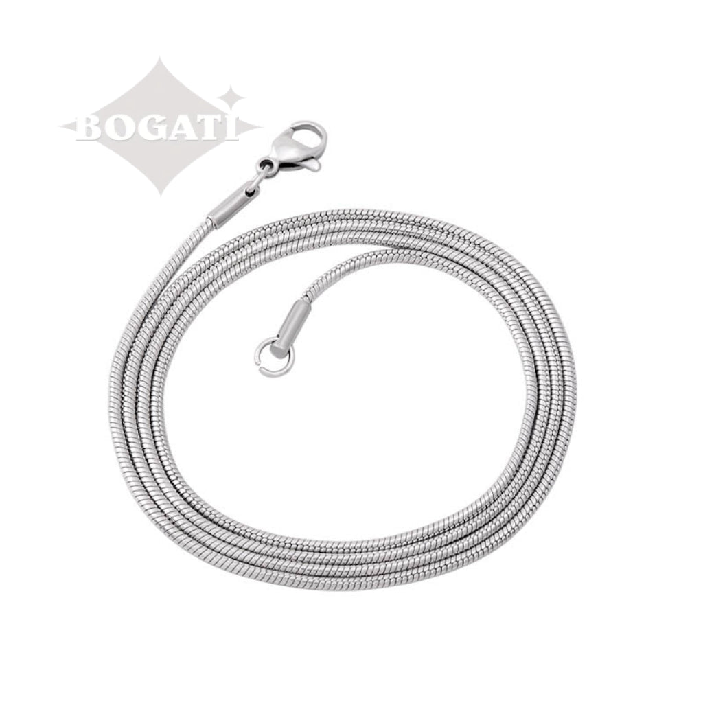J-007 - Cylinder with Gold-tone Bands - Pendant with Chain