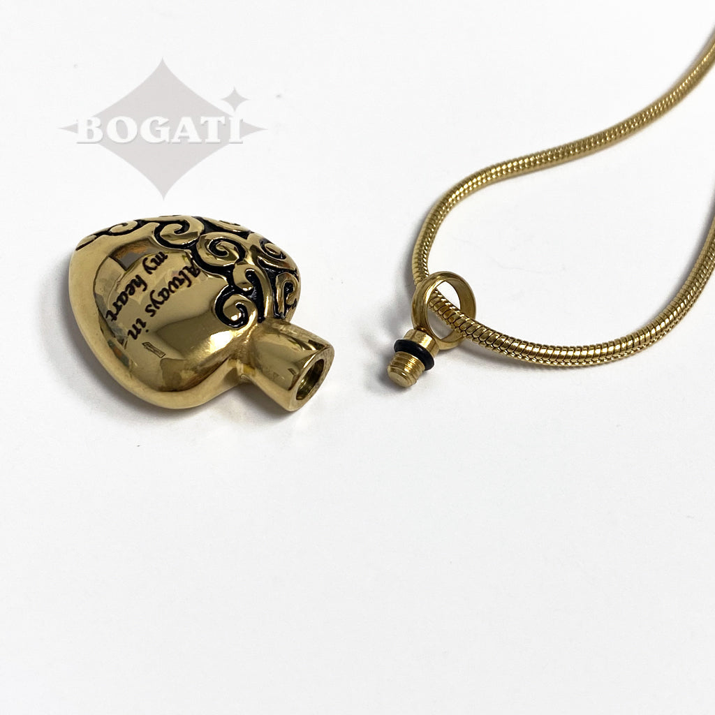 J-006 - “Always In My Heart” - Silver-tone - Pendant with Chain