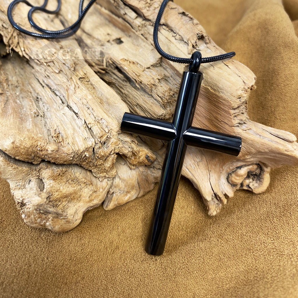 J-015 - Modern Cross - Large - Pendant with Chain