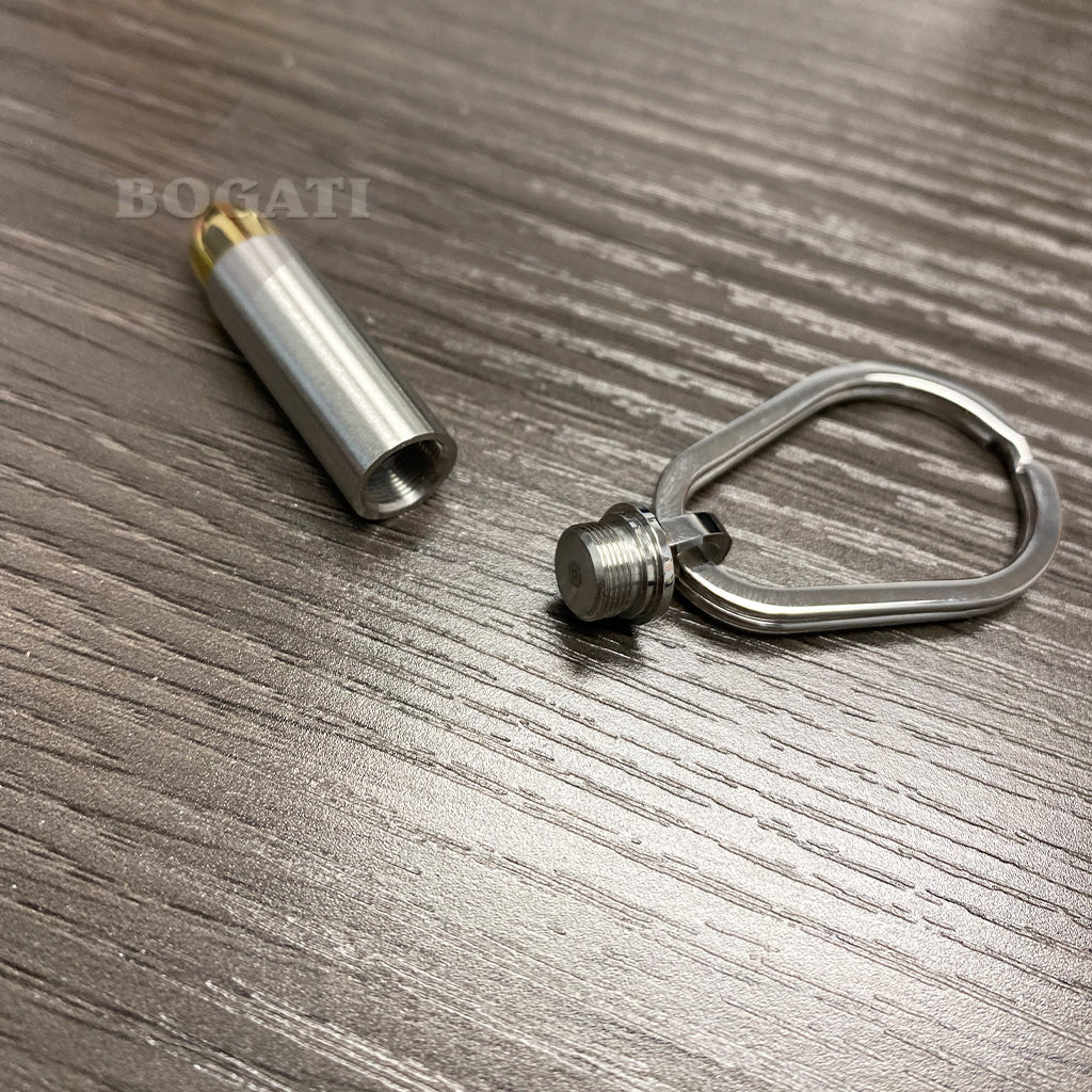 J-1034 – Bullet Silver-tone with Gold-tone tip – Keychain