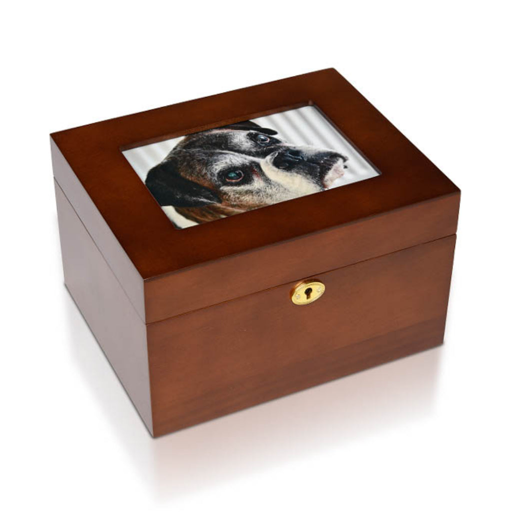 XXL - Wooden Photo Frame Memory Box -15- Walnut finish