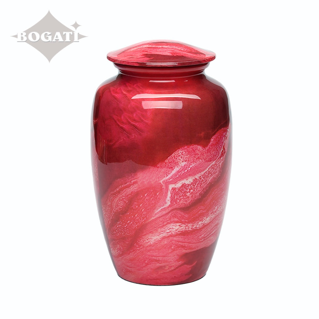 ADULT Classic Alloy Urn -9001- Red Swirl