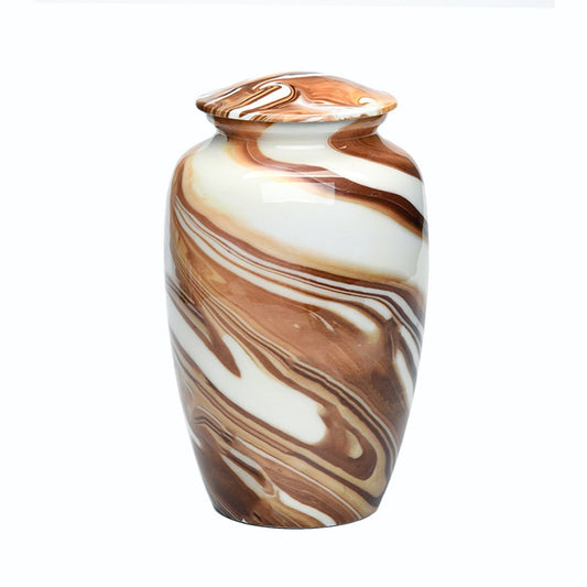 ADULT Classic Alloy Urn -9002-  Cafe au Lait Swirl