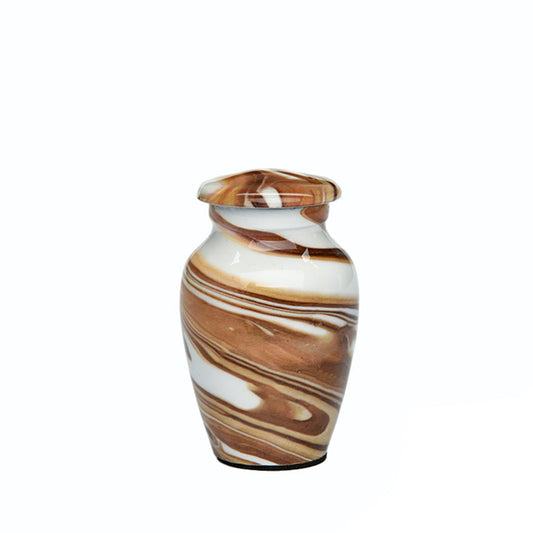 KEEPSAKE Classic Alloy Urn -9002-  Cafe au Lait Swirl