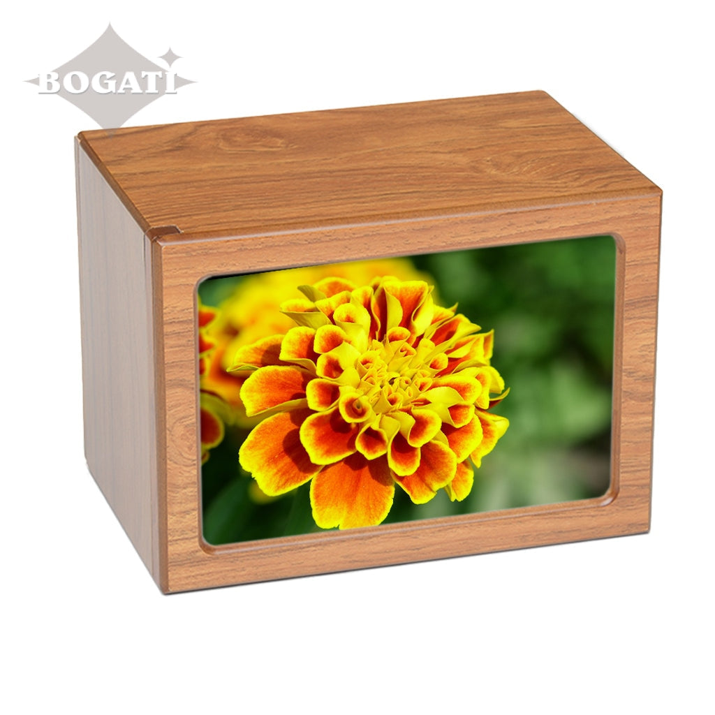 EXTRA LARGE Photo Frame urn -PY06-  Yellow Flowers