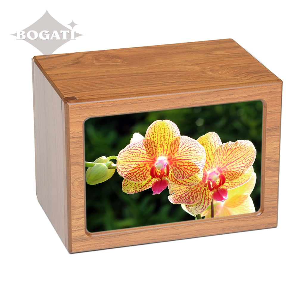 EXTRA LARGE Photo Frame urn -PY06-  Yellow Flowers