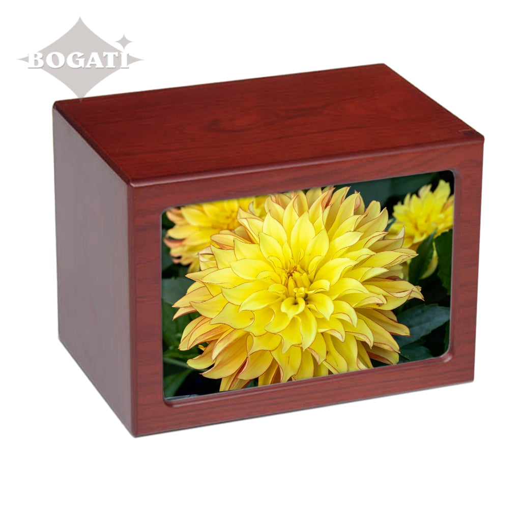 EXTRA LARGE Photo Frame urn -PY06-  Yellow Flowers